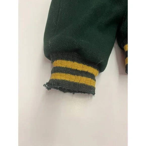 1963 Empire Sporting Goods Letterman Varsity Jacket Green Yellow Sz 42 Made USA - Picture 8 of 16